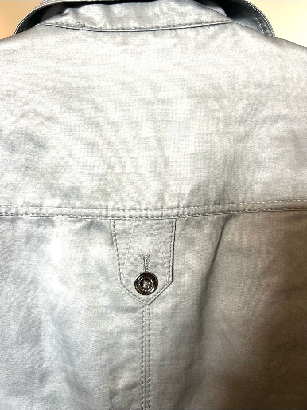 Basler Silver Button-Front Leather Jacket - Picture 11 of 13